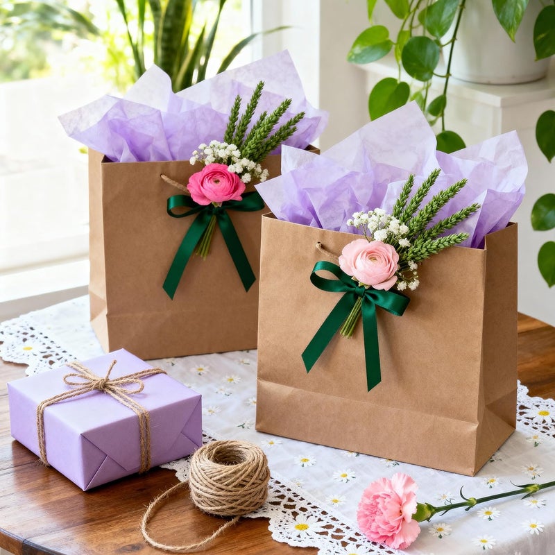 Bobobag 50 Sheets 20"X28" Full Size Lavender Purple Tissue Paper Bulk for Gift Bags Gift Wrapping Weddings Birthday Showers Arts Craft Party Decoration - Image 3